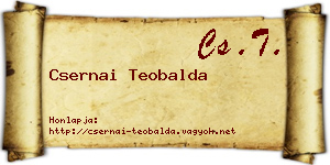 Csernai Teobalda névjegykártya